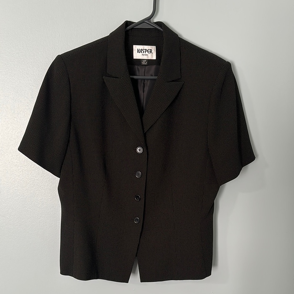 Kasper Black Short Sleeve Blazer